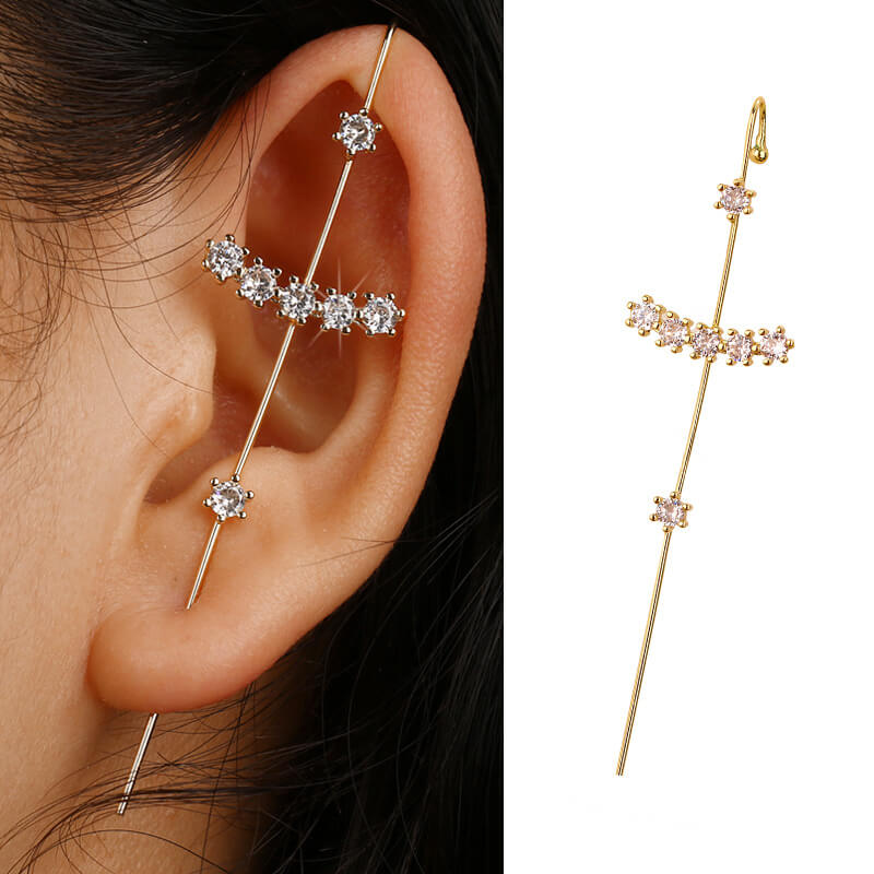 Geometric Ear Cuff in Copper